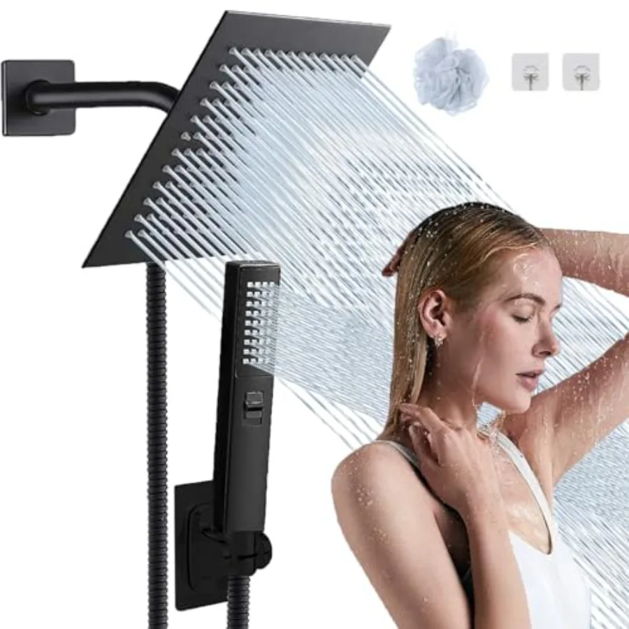 High Pressure Square Ra Shower Head and 2--1 Hand Shower.Equipped with 7"Hose 3 Way Diverter Valve Adhesive Shower Head Holder.
High Pressure Square Ra Shower Head and 2--1 Hand Shower.Equipped with 7"Hose 3 Way Diverter Valve Adhesive Shower Head Holder.