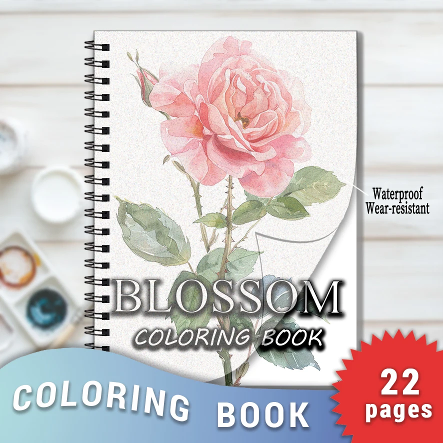 Blossom Adult Coloring Book - 8.3x 11.2 Inch 22 Page Coloring Book - Helps Reduce Stress and Ease Emotions
Blossom Adult Coloring Book - 8.3x 11.2 Inch 22 Page Coloring Book - Helps Reduce Stress and Ease Emotions