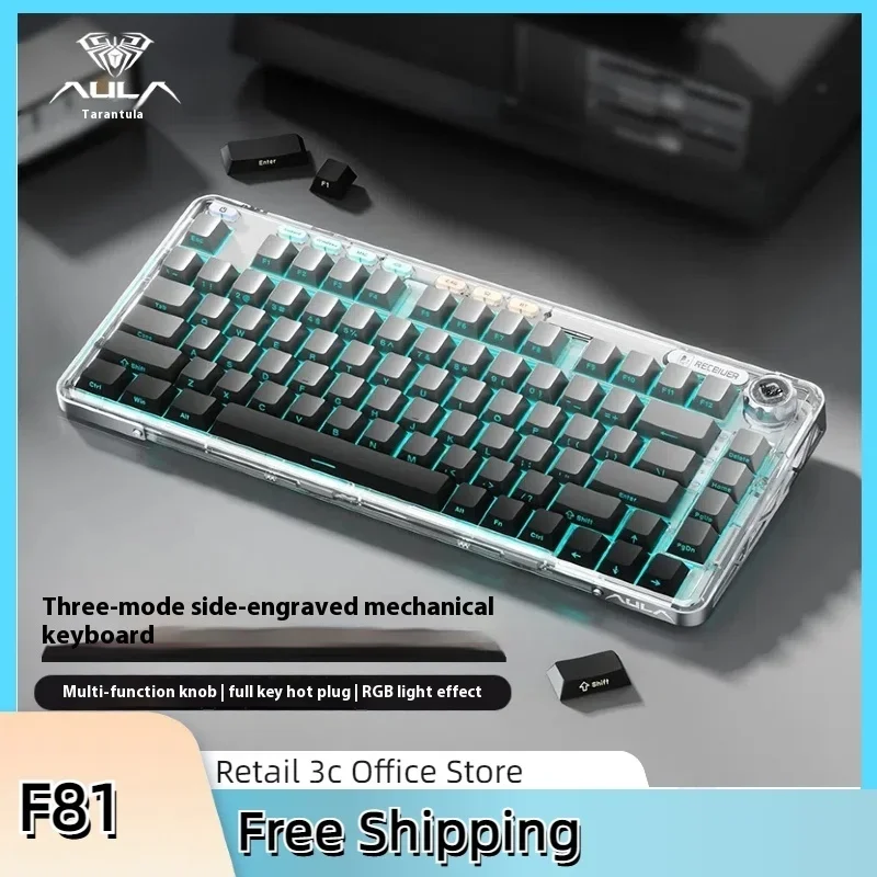 Tarantula F81 Mechanical Keyboard Wireless Side Engraved Three Molds Customized Gasket Hot Swappable Rgb Transparent Key Cap 75
Tarantula F81 Mechanical Keyboard Wireless Side Engraved Three Molds Customized Gasket Hot Swappable Rgb Transparent Key Cap 75
