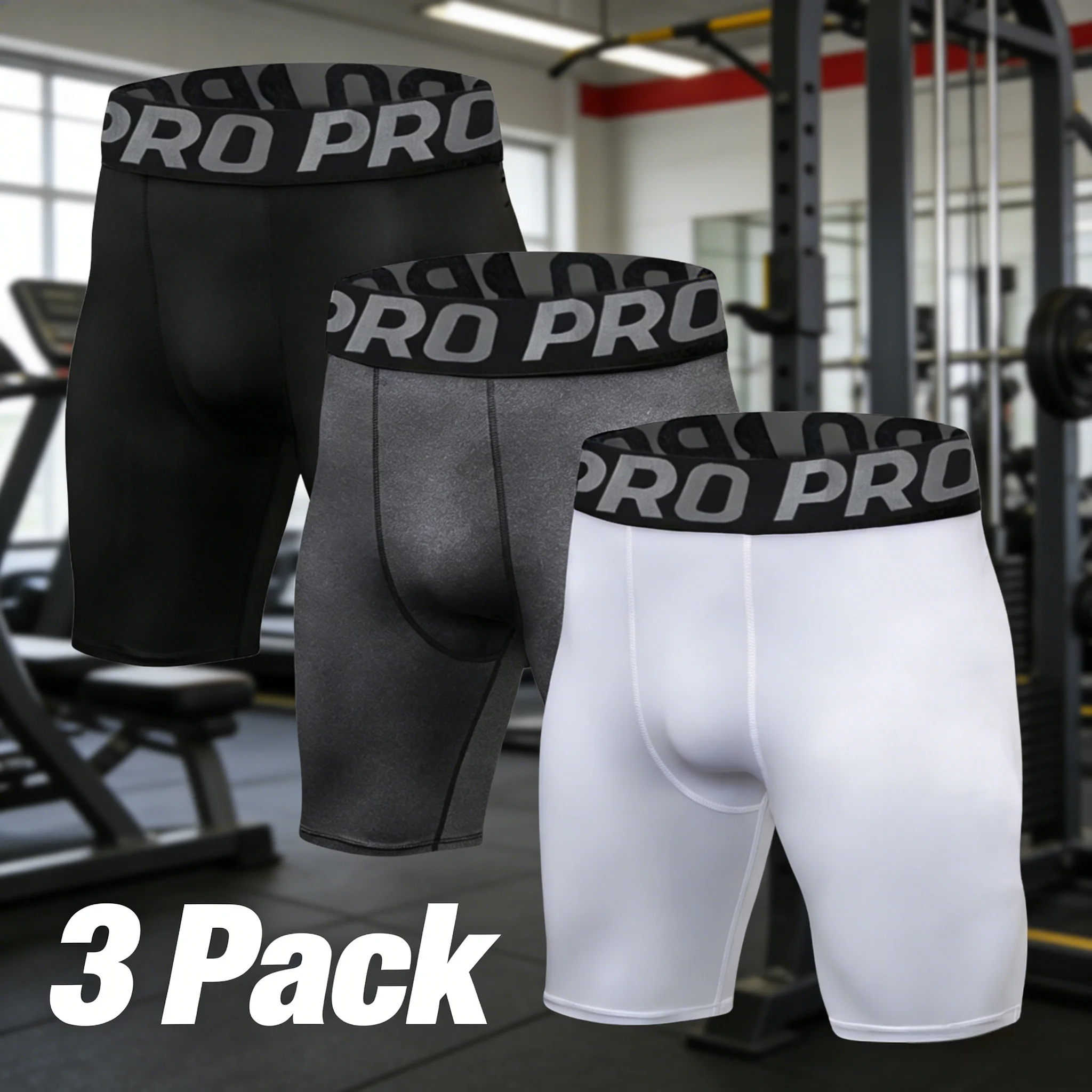 3 Pack Mens Compression Shorts Spandex Boxer Briefs Sport Shorts Athletic Workout Running Performance Baselayer Underwear
3 Pack Mens Compression Shorts Spandex Boxer Briefs Sport Shorts Athletic Workout Running Performance Baselayer Underwear