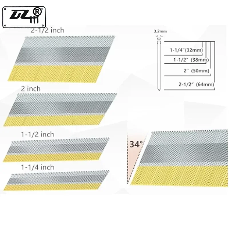 DA50mm Upholstery Nails 30Degree Finishing Galvanized 15Gauge Angeled Steel Collated Framing Nails for Wood Furniture Customized
DA50mm Upholstery Nails 30Degree Finishing Galvanized 15Gauge Angeled Steel Collated Framing Nails for Wood Furniture Customized