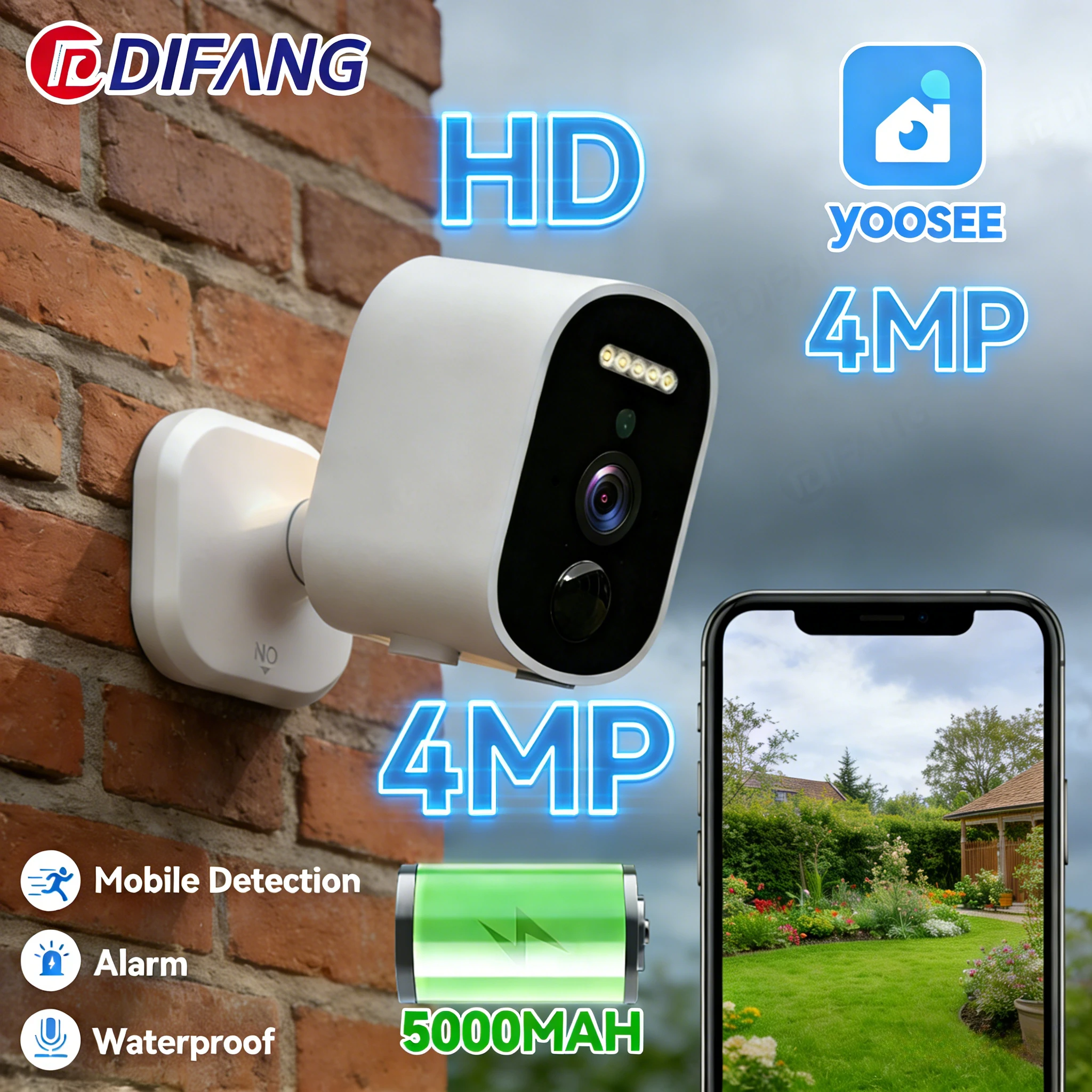 Yoosee 4G IP-камера видеонаблюдения с SIM-картой, мини-камера на аккумуляторе, беспроводная, 5000 мАч, для безопасности и защиты
Yoosee 4G IP-камера видеонаблюдения с SIM-картой, мини-камера на аккумуляторе, беспроводная, 5000 мАч, для безопасности и защиты