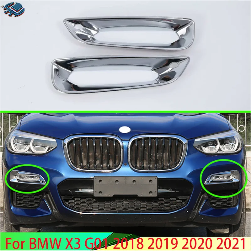 For BMW X3 G01 2018 2019 2020 2021 Car Accessories ABS Chrome Front Fog Light Lamp Cover Trim Molding Bezel Garnish Sticker
For BMW X3 G01 2018 2019 2020 2021 Car Accessories ABS Chrome Front Fog Light Lamp Cover Trim Molding Bezel Garnish Sticker