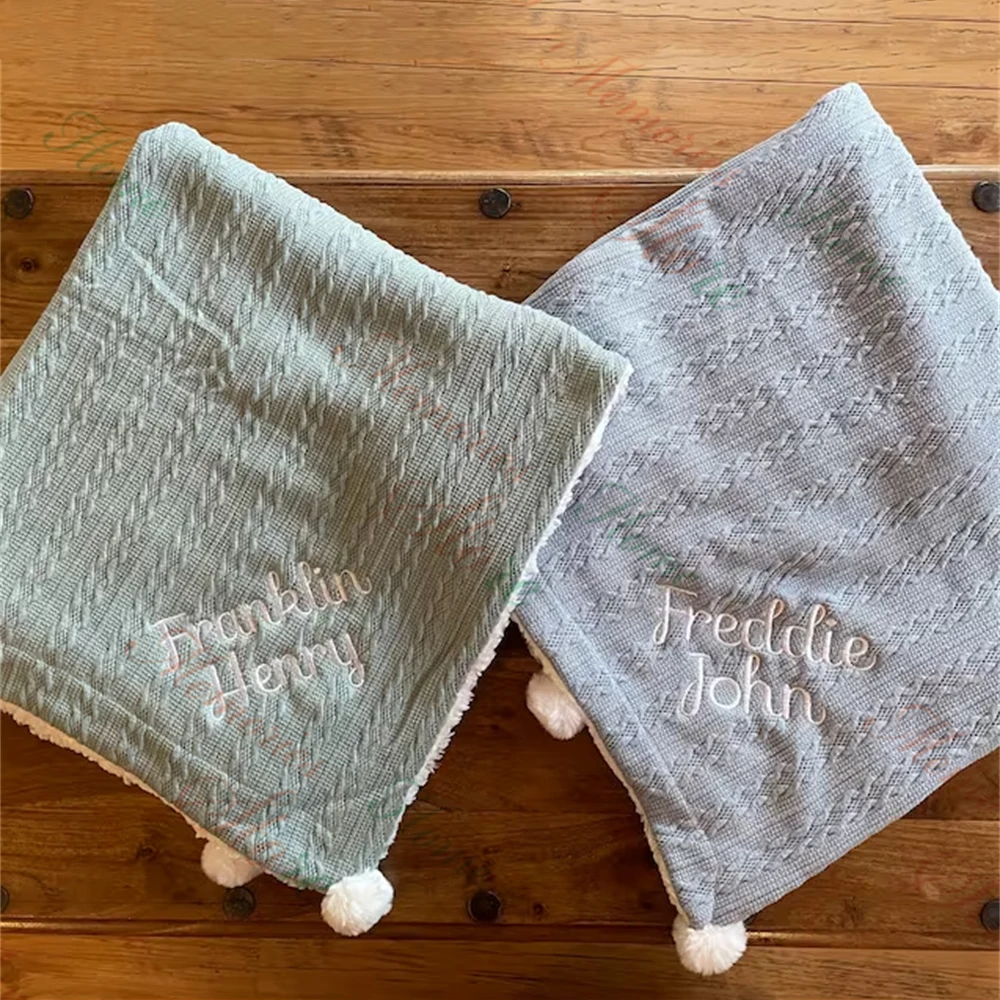 Baby's Pom Pom Soft Blanket Custom Newborn Baby Gift Stroller Blanket Baby Shower Supplies Personalized Name Solid Color Blanket
Baby's Pom Pom Soft Blanket Custom Newborn Baby Gift Stroller Blanket Baby Shower Supplies Personalized Name Solid Color Blanket