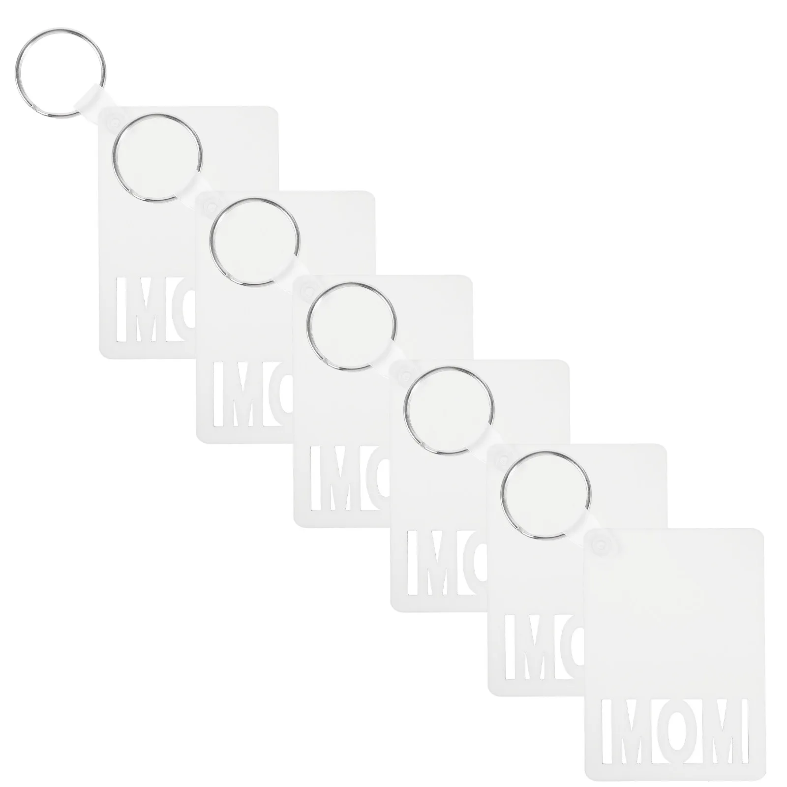 6Pcs Sublimation Blank Mom Sign Keyring DIY Heat Transfer Keychain for Mother's Day Gift Decor Bag Backpack Purse Pendant
6Pcs Sublimation Blank Mom Sign Keyring DIY Heat Transfer Keychain for Mother's Day Gift Decor Bag Backpack Purse Pendant