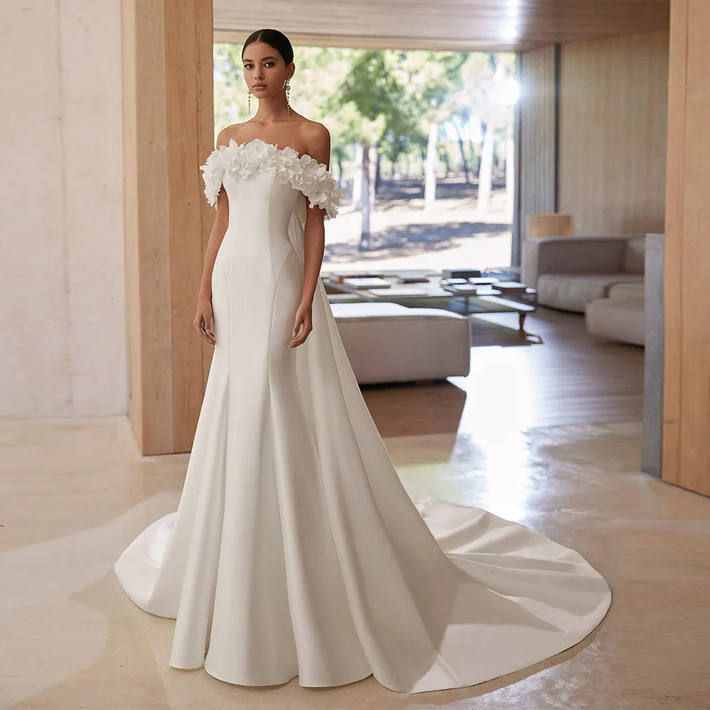 Elegant Ivory Strapless Wedding Dresses for Women With Detachable Train Mermaid Wedding Gowns Long Simple Bridal Dress2025
Elegant Ivory Strapless Wedding Dresses for Women With Detachable Train Mermaid Wedding Gowns Long Simple Bridal Dress2025