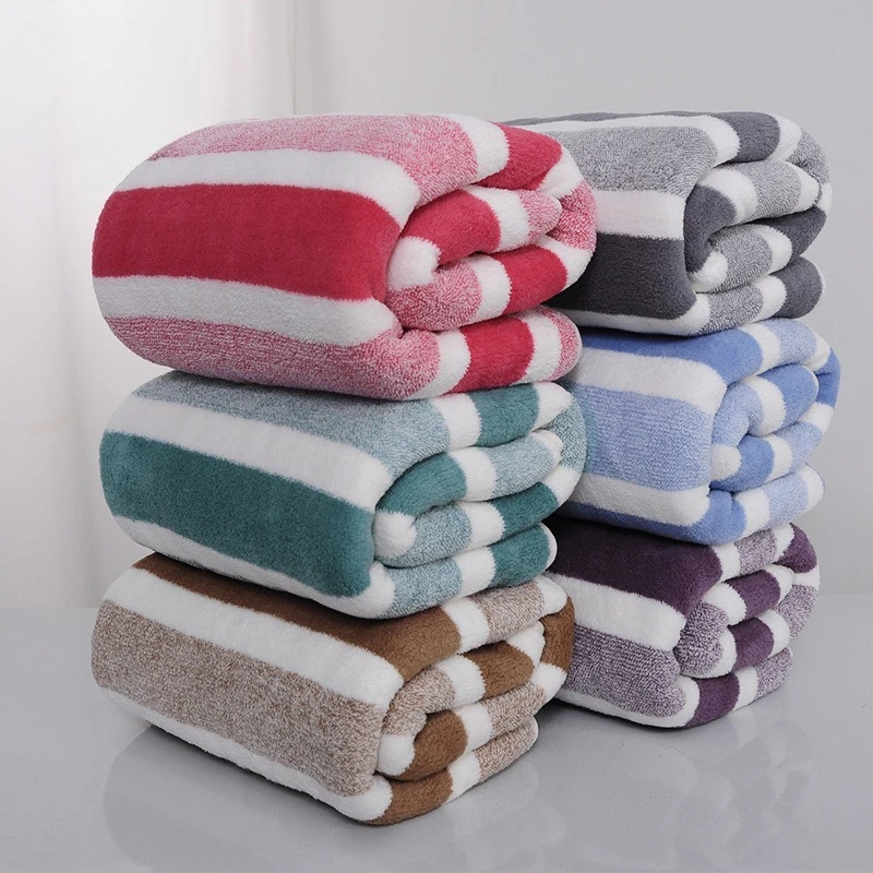 Bath towel set Stripes Absorbent Quick Drying coral fleece Soft Adults Face Hand Towels Bathroom Microfiber Swim Bath Towels
Bath towel set Stripes Absorbent Quick Drying coral fleece Soft Adults Face Hand Towels Bathroom Microfiber Swim Bath Towels