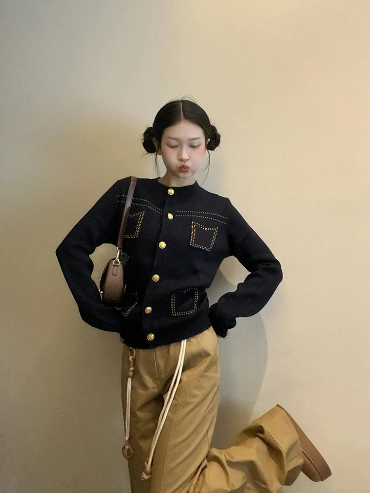 Ele Loose Knitted Long Sve Women's Open Cardigan Sweater Spring Faion Design High Quali Comfortable Outerwear
Ele Loose Knitted Long Sve Women's Open Cardigan Sweater Spring Faion Design High Quali Comfortable Outerwear