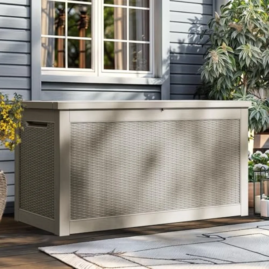 0 Outdoor Storage Box, Large Water Resistant Resin Deck Box, Indoor Outdoor Lockable Storage Container for Patio, Garden, Cushi
0 Outdoor Storage Box, Large Water Resistant Resin Deck Box, Indoor Outdoor Lockable Storage Container for Patio, Garden, Cushi