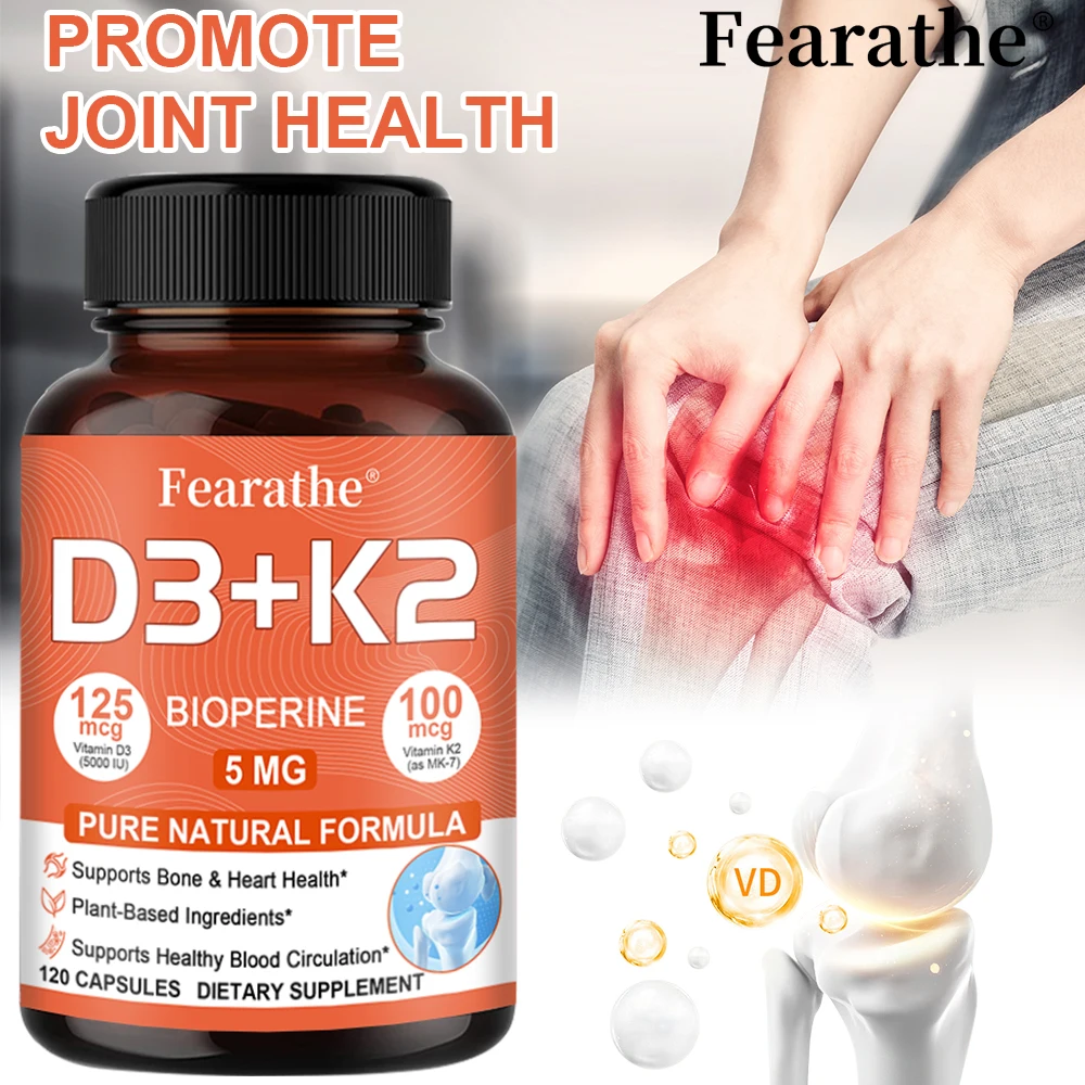 Vitamin D3 5000IU + K2 MK-7 Capsules, High Absorption Vitamin Supplement for Calcium Balance Bone Heart Immune Wellness
Vitamin D3 5000IU + K2 MK-7 Capsules, High Absorption Vitamin Supplement for Calcium Balance Bone Heart Immune Wellness