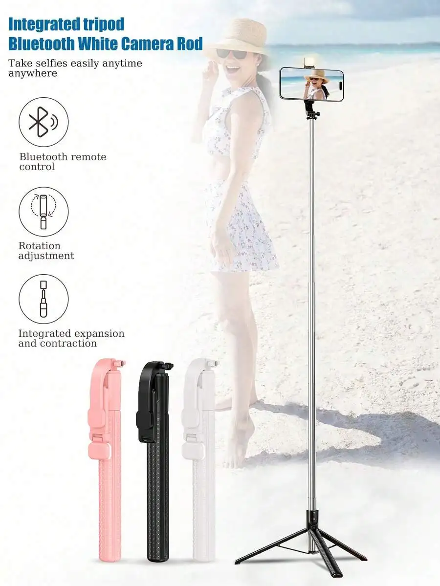 66.93 Inch/170cm Extendable Selfie Stick Tripod With Wireless Remote, Compatible With Multiple Smartphone Models, Suitable For Outdoor Live Streaming, Video Selfie, And Portable Use, Compatible With IOS And Android Phones, Applicable For Live Streaming, V
66.93 Inch/170cm Extendable Selfie Stick Tripod With Wireless Remote, Compatible With Multiple Smartphone Models, Suitable For Outdoor Live Streaming, Video Selfie, And Portable Use, Compatible With IOS And Android Phones, Applicable For Live Streaming, V