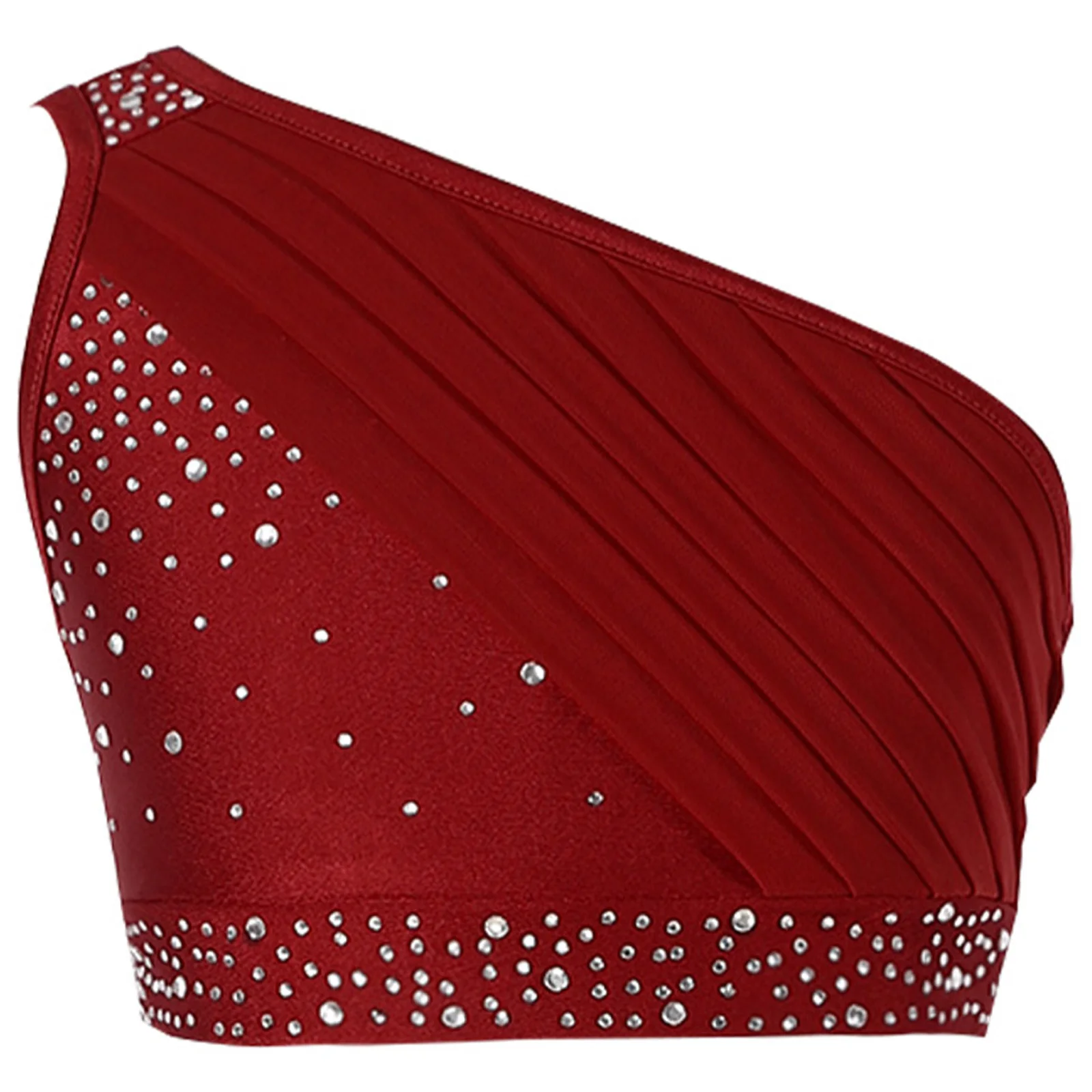 Kids Girls Lyrical Modern Dance Performance Top Shiny Rhinestone Ruched Sheer Mesh Overlay One Shoulder Ballet Dance Crop Top
Kids Girls Lyrical Modern Dance Performance Top Shiny Rhinestone Ruched Sheer Mesh Overlay One Shoulder Ballet Dance Crop Top