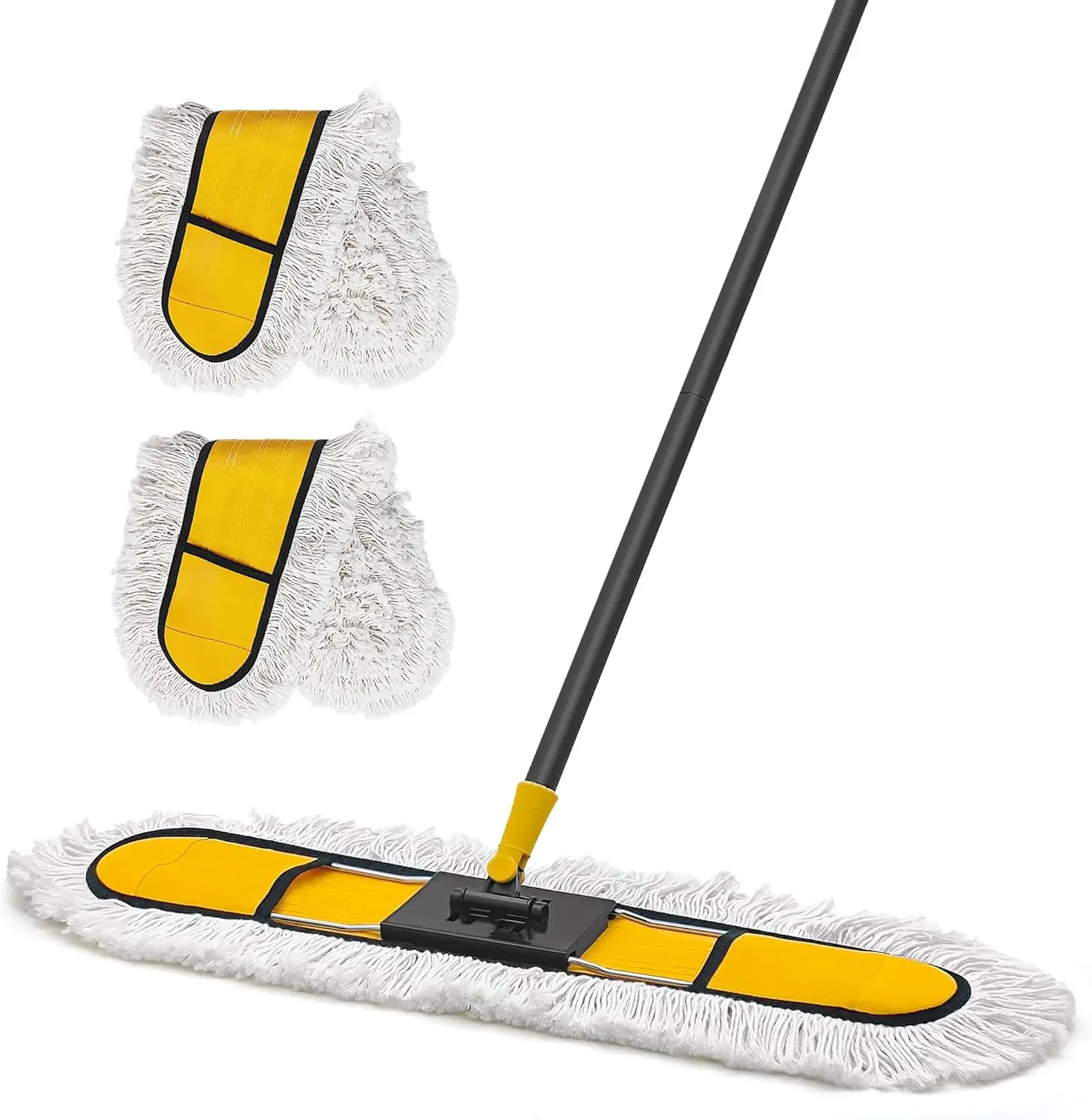 24” Commercial Dust Mop, Large Dry Dust Push Broom Indoor, Wide Floor Duster for Laminate, with 2 pcs Microfiber Pads, Hardw
24” Commercial Dust Mop, Large Dry Dust Push Broom Indoor, Wide Floor Duster for Laminate, with 2 pcs Microfiber Pads, Hardw