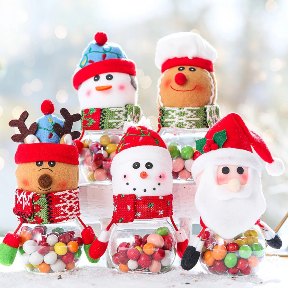 Christmas Candy Jar Plastic Round Sugar Bowl with Lid Cartoon Snowman Reindeer Design Storage Box Tea and Food Can for Party
Christmas Candy Jar Plastic Round Sugar Bowl with Lid Cartoon Snowman Reindeer Design Storage Box Tea and Food Can for Party
