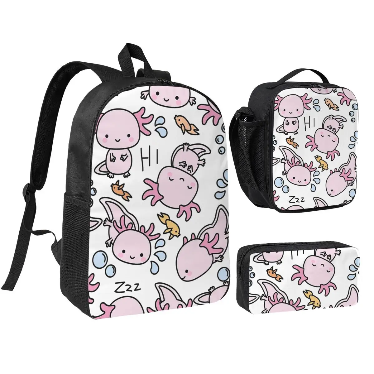 Swimmy Axolotls Backpack Boys Girls BookBag School Bag Shoulder Bags 3ps Insulated Lunch Bag Pencil Case
Swimmy Axolotls Backpack Boys Girls BookBag School Bag Shoulder Bags 3ps Insulated Lunch Bag Pencil Case