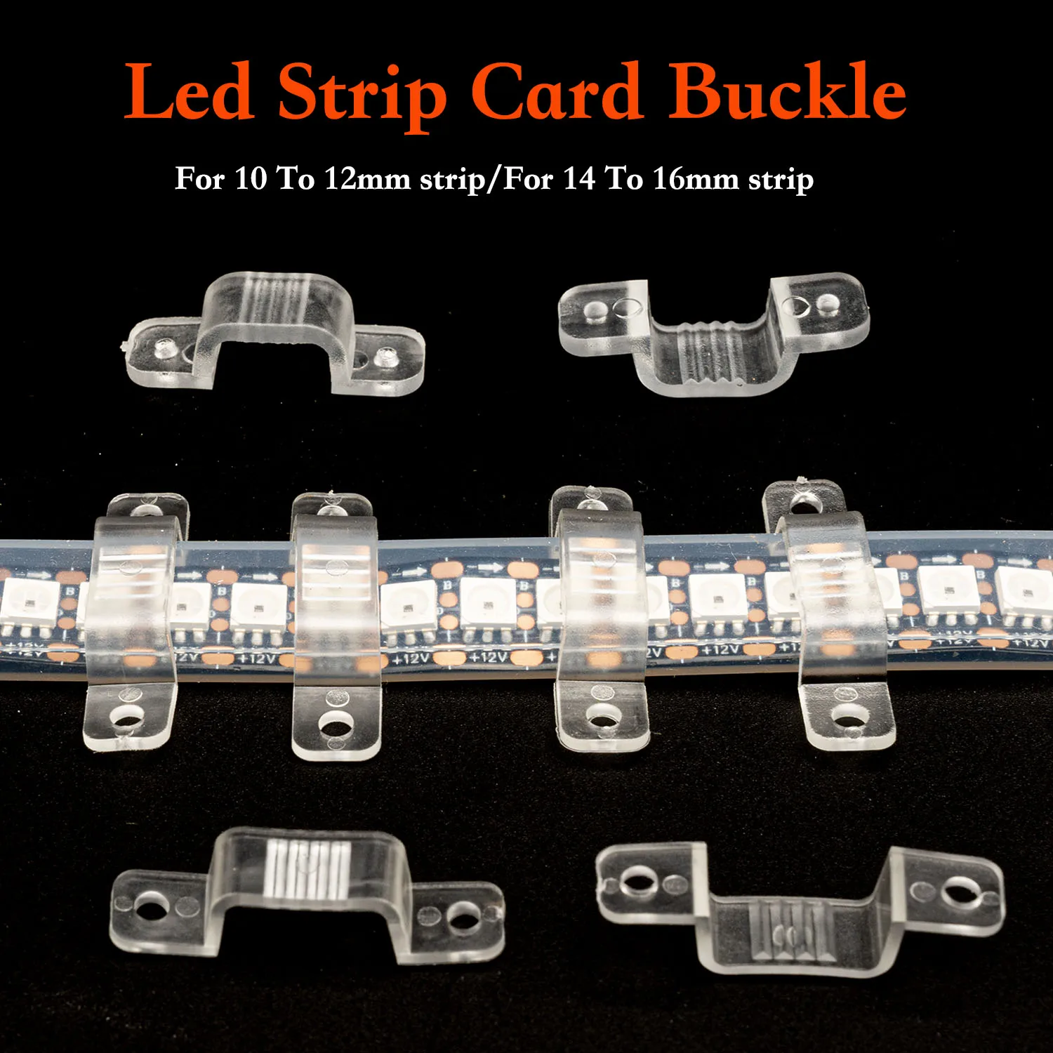 5-100PCS LED Strip Plastic Buckle Soft Flexible Fixing Clip Accessories For 10mm-16mm 110V 220V 5050 2835 COB Light Tape
5-100PCS LED Strip Plastic Buckle Soft Flexible Fixing Clip Accessories For 10mm-16mm 110V 220V 5050 2835 COB Light Tape