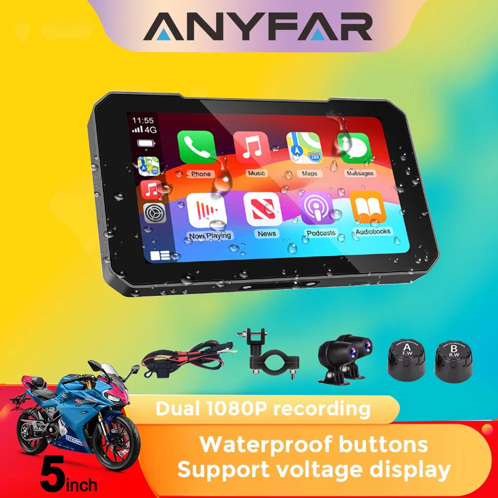 5inch Motorcycle Screen Moto DVR GPS Navigation Wireless Carplay Android Auto IP67 Waterproof Moto
5inch Motorcycle Screen Moto DVR GPS Navigation Wireless Carplay Android Auto IP67 Waterproof Moto