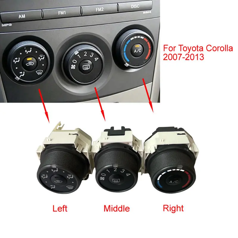 Car Air Conditioning Panel Switch AC Control Switch Knob For Toyota Corolla 2006-2013
Car Air Conditioning Panel Switch AC Control Switch Knob For Toyota Corolla 2006-2013