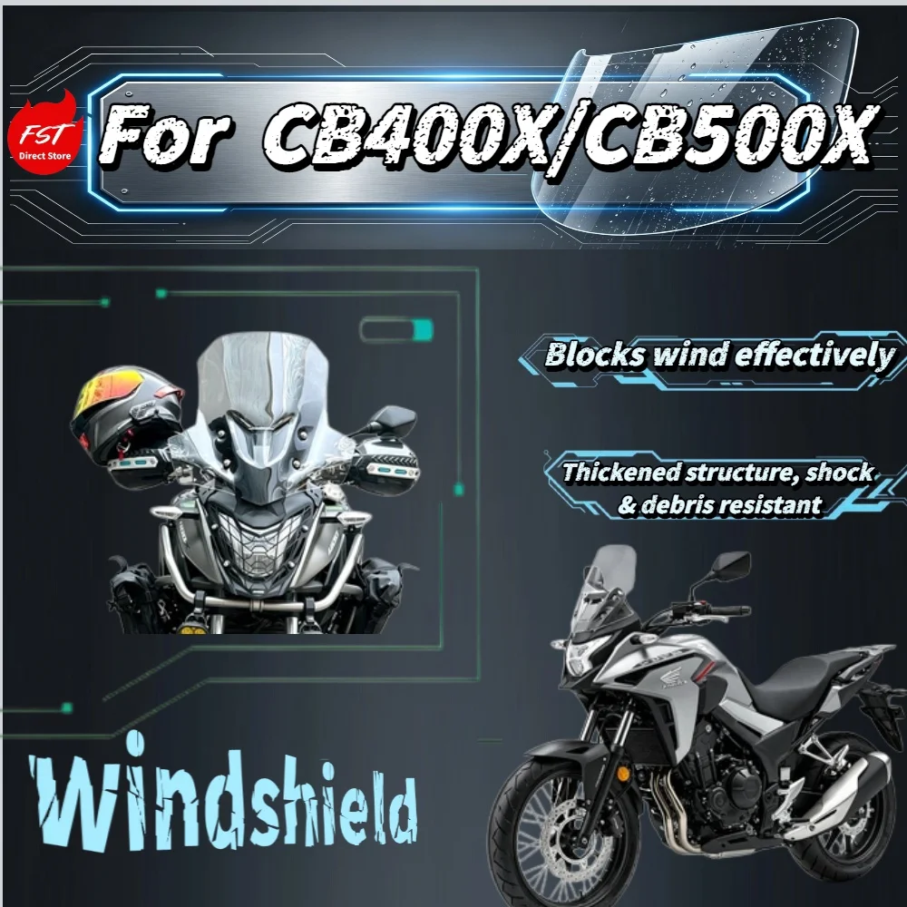 For CB400X CB500X Thickened Imported Front Windshield, Heightened Chest Protection Wind Deflector
For CB400X CB500X Thickened Imported Front Windshield, Heightened Chest Protection Wind Deflector