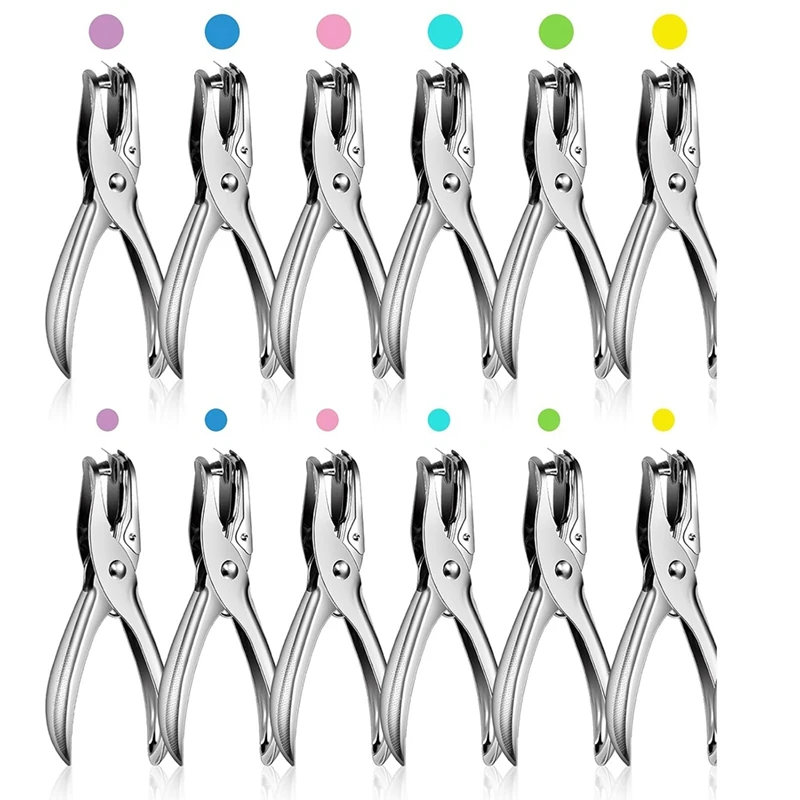 12Pack 1 Hole Punch 1/4 And 1/8 Inch Single Hole Puncher Metal 5 Sheet Capacity Single Hole Punch Set Paper Punches
12Pack 1 Hole Punch 1/4 And 1/8 Inch Single Hole Puncher Metal 5 Sheet Capacity Single Hole Punch Set Paper Punches