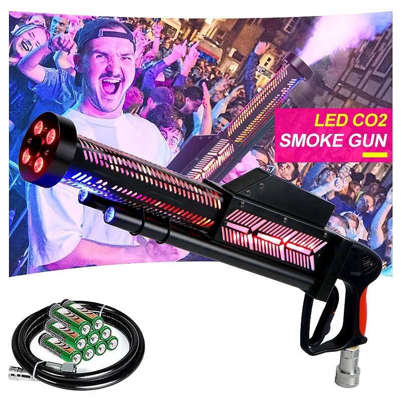 Sunart LED Co2 Jet Gun For Stage Effect DJ Disco Parties Night Clubs Bars Shows Concerts Smoke Fog Machine
Sunart LED Co2 Jet Gun For Stage Effect DJ Disco Parties Night Clubs Bars Shows Concerts Smoke Fog Machine