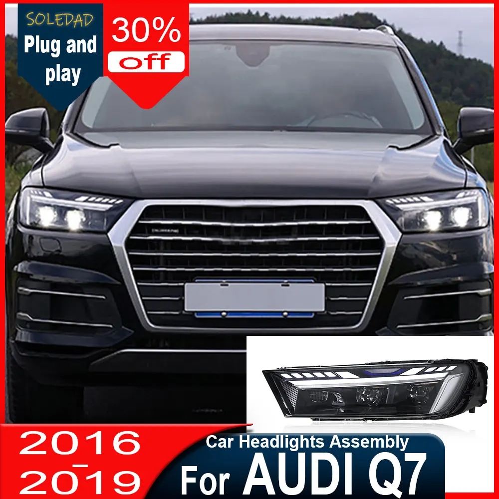 Светодиодные фары для Audi Q7 2016-2019: передние фары, ДХО, указатели поворота, модифицированные аксессуары для тюнинга автомобиля
Светодиодные фары для Audi Q7 2016-2019: передние фары, ДХО, указатели поворота, модифицированные аксессуары для тюнинга автомобиля