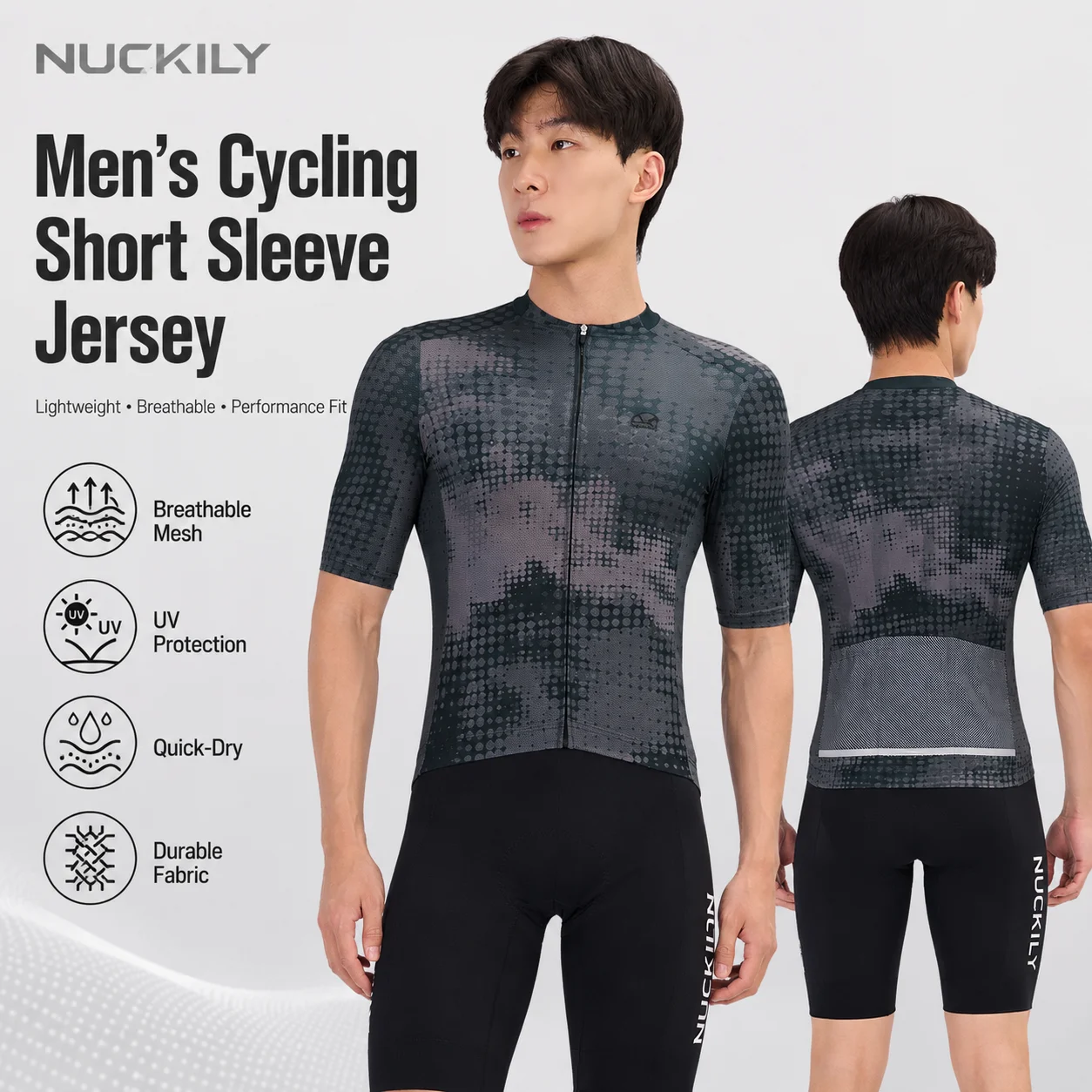 NUCKILY Men MTB Cycling Jersey Short Sleeve Lightweight Quick Dry Breathable Bike Shirt Reflective Rear Pockets
NUCKILY Men MTB Cycling Jersey Short Sleeve Lightweight Quick Dry Breathable Bike Shirt Reflective Rear Pockets