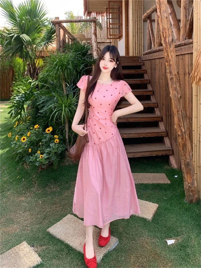 Elegant plus Size Dress Slimming White A-Line Midi Skirt French Style Print Low Waist Belted Short Sleeve Women's Summer Dress
Elegant plus Size Dress Slimming White A-Line Midi Skirt French Style Print Low Waist Belted Short Sleeve Women's Summer Dress