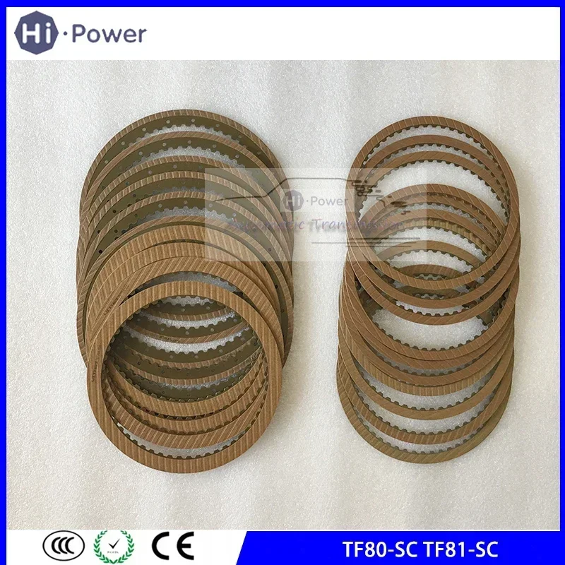 TF81 TF80 TF80-SC TF81-SC TF81SC Auto Transmission Clutch Friction Plates for Regal S80/XC90 Gearbox Disc Kit
TF81 TF80 TF80-SC TF81-SC TF81SC Auto Transmission Clutch Friction Plates for Regal S80/XC90 Gearbox Disc Kit