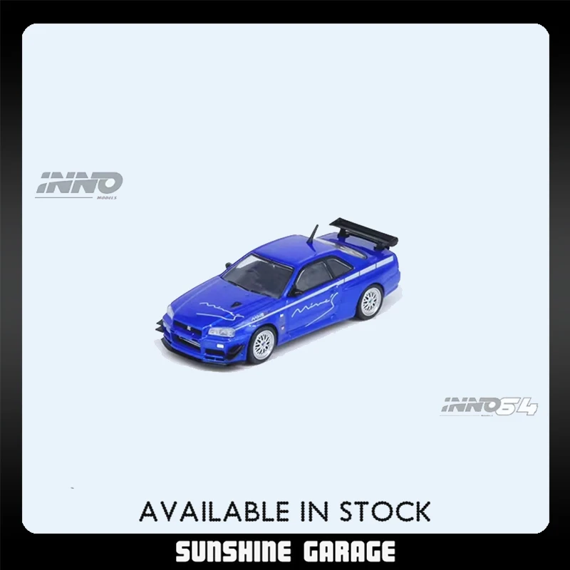 INNO In Stock 1:64 Skyline GTR R34 V Spec Tuned Mine`s Blue Diecast Diorama Car Model Collection Miniature Toys
INNO In Stock 1:64 Skyline GTR R34 V Spec Tuned Mine`s Blue Diecast Diorama Car Model Collection Miniature Toys