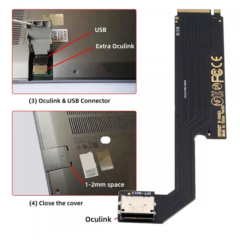 AED6-PCI-E 3.0 4.0 M.2 M-Key To Oculink SFF-8611 SFF-8612 Host Adapter For 2024 Thinkbook 16+ AMD8845 External Graphics Card
AED6-PCI-E 3.0 4.0 M.2 M-Key To Oculink SFF-8611 SFF-8612 Host Adapter For 2024 Thinkbook 16+ AMD8845 External Graphics Card