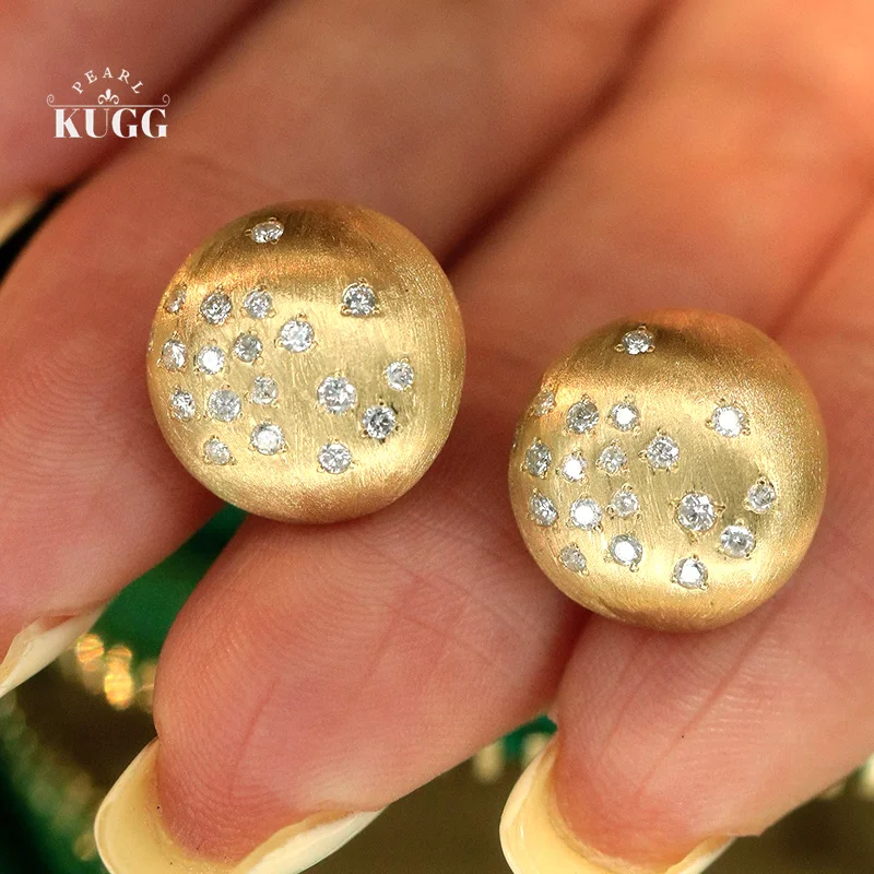 KUGG 100% 18K White or Yellow Gold Earrings Women 0.36carat Real Natural Diamond Stud Earrings Luxury Shiny Design Party Jewelry
KUGG 100% 18K White or Yellow Gold Earrings Women 0.36carat Real Natural Diamond Stud Earrings Luxury Shiny Design Party Jewelry