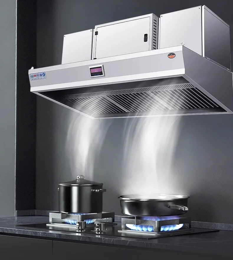 commercial fume purification all-in-one machine Through infrared detection Large suction low altitude purifier Range hood
commercial fume purification all-in-one machine Through infrared detection Large suction low altitude purifier Range hood
