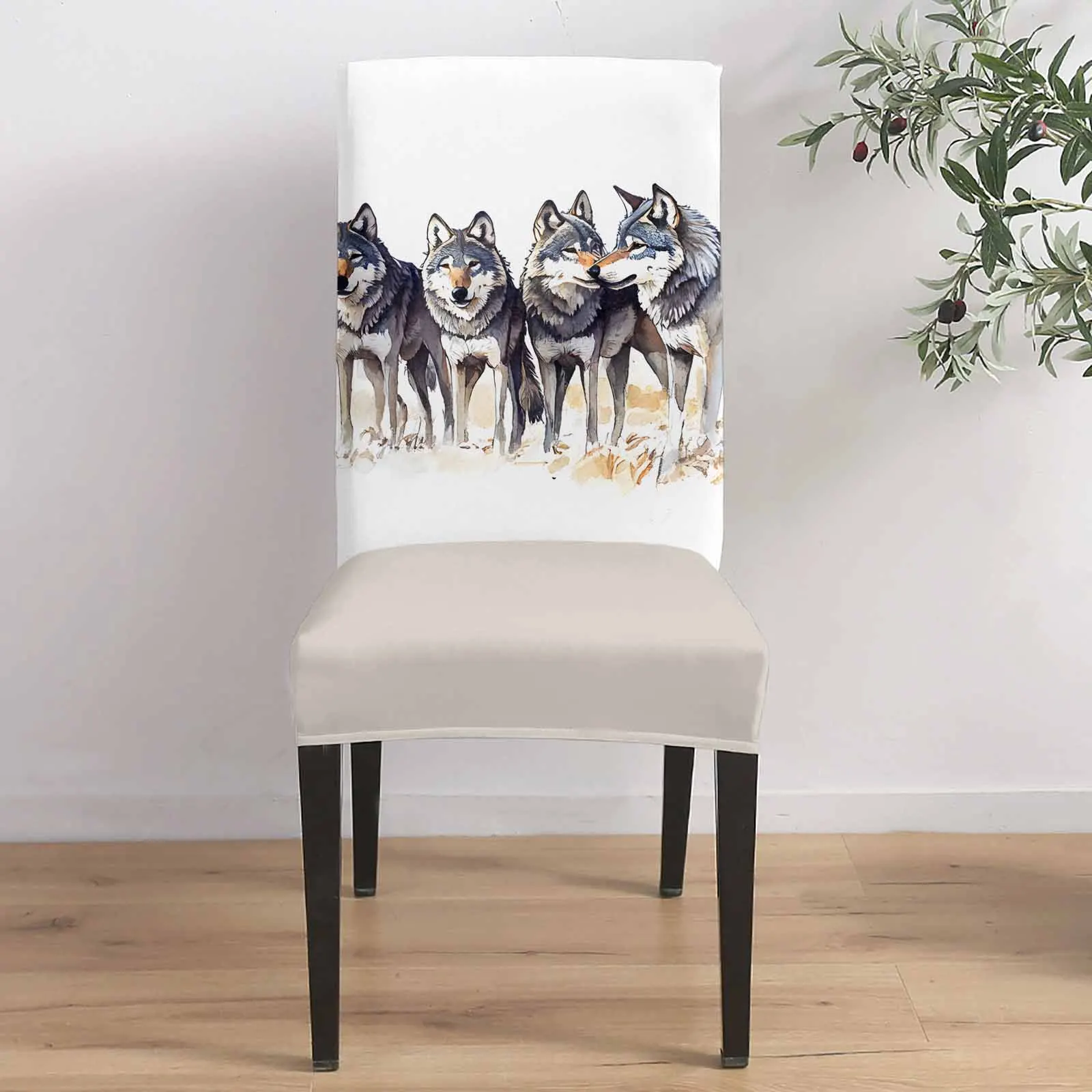 Watercolor Wolf Animal Chair Cover for Dining Room Spandex Stretch Seat Cover for Wedding Banquet Party Seat Case
Watercolor Wolf Animal Chair Cover for Dining Room Spandex Stretch Seat Cover for Wedding Banquet Party Seat Case