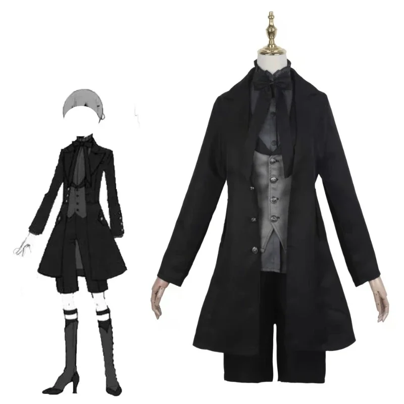 Anime Black Cos Butlers Cosplay Costume Ciel Phantomhive Sebastian Michaelis Formal Suit Accessory for Halloween Carnival Party
Anime Black Cos Butlers Cosplay Costume Ciel Phantomhive Sebastian Michaelis Formal Suit Accessory for Halloween Carnival Party