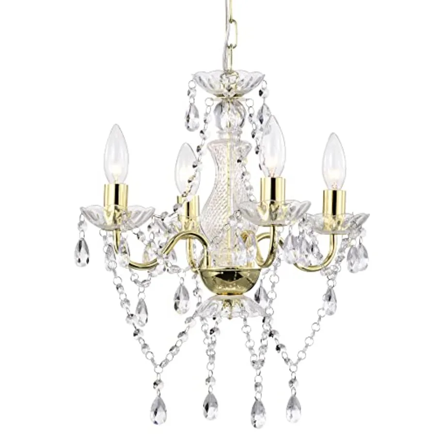 Dining Room Antique Gold Mini Crystal Chandelier, 4-Light Small Modern Lighting Fixture with Premium Metal and Clear Crystals
Dining Room Antique Gold Mini Crystal Chandelier, 4-Light Small Modern Lighting Fixture with Premium Metal and Clear Crystals