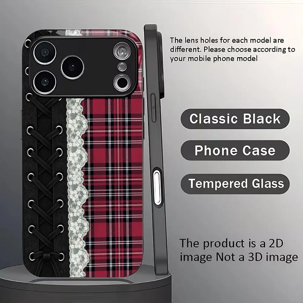 Gothic Red Plaid Corset phone case mobile phones for iphone 17 pro max cover Glass for iPhone 17、16、15、14、13、12、11pm Pro Plus
Gothic Red Plaid Corset phone case mobile phones for iphone 17 pro max cover Glass for iPhone 17、16、15、14、13、12、11pm Pro Plus