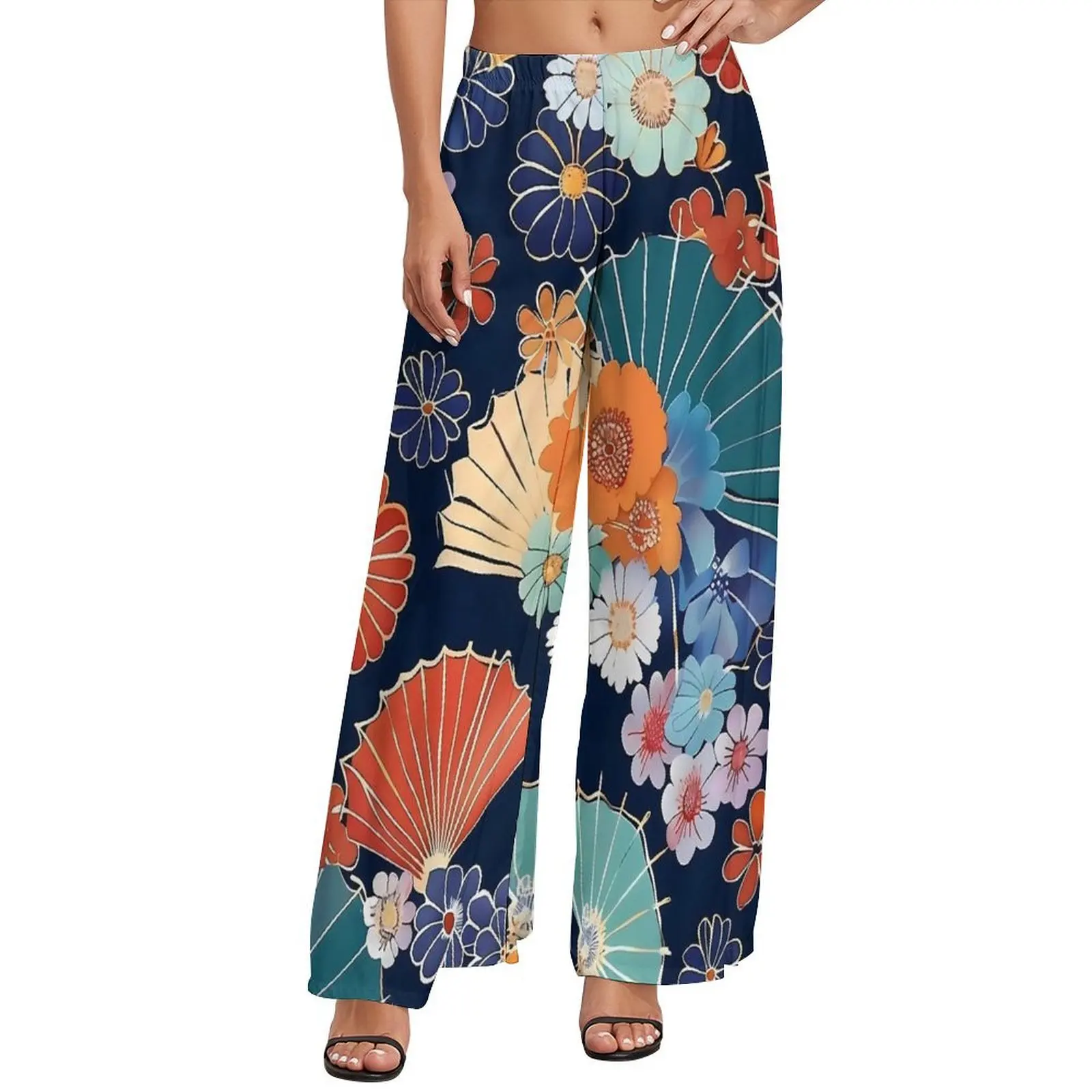 Vintage Japanese Art Inspired Pants Womens Beach Trousers Elastic Waist Office Wide Leg Pants Gift
Vintage Japanese Art Inspired Pants Womens Beach Trousers Elastic Waist Office Wide Leg Pants Gift