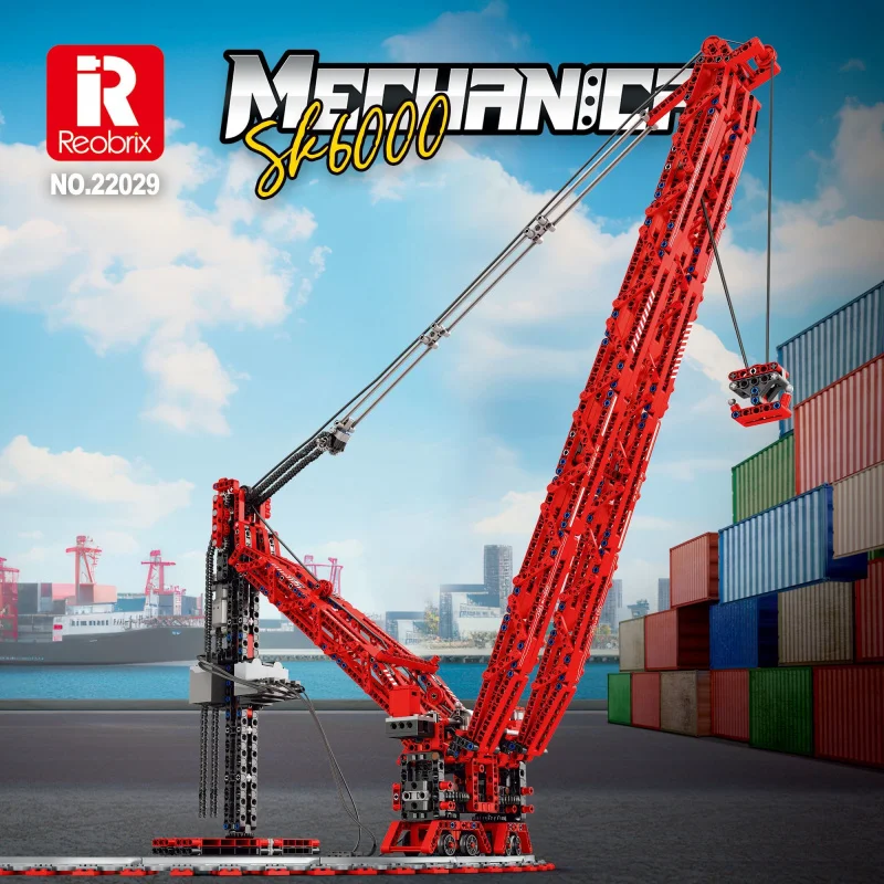 IN STOCK Reobrix 22029 MOC Technical RC SK6000 Crane Building Blocks Bricks Assembling Model Toys for Children Christmas Gift
IN STOCK Reobrix 22029 MOC Technical RC SK6000 Crane Building Blocks Bricks Assembling Model Toys for Children Christmas Gift