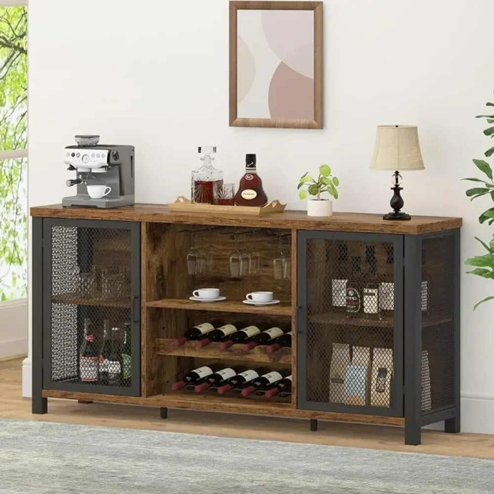 Industrial Coffee Bar Cabinet,for Liquor and Glasses, Liquor Cabinet with wine Rack Storage, Wood Metal Sideboard Buffet Cabinet
Industrial Coffee Bar Cabinet,for Liquor and Glasses, Liquor Cabinet with wine Rack Storage, Wood Metal Sideboard Buffet Cabinet