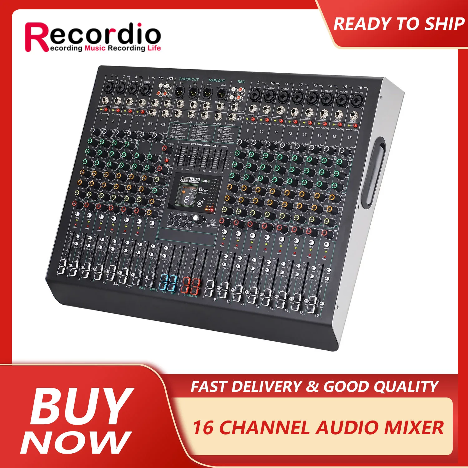 GAX-FC16 Factory wholesale professional mixing console 16 channel stage performance phantom power mixer mixing console
GAX-FC16 Factory wholesale professional mixing console 16 channel stage performance phantom power mixer mixing console