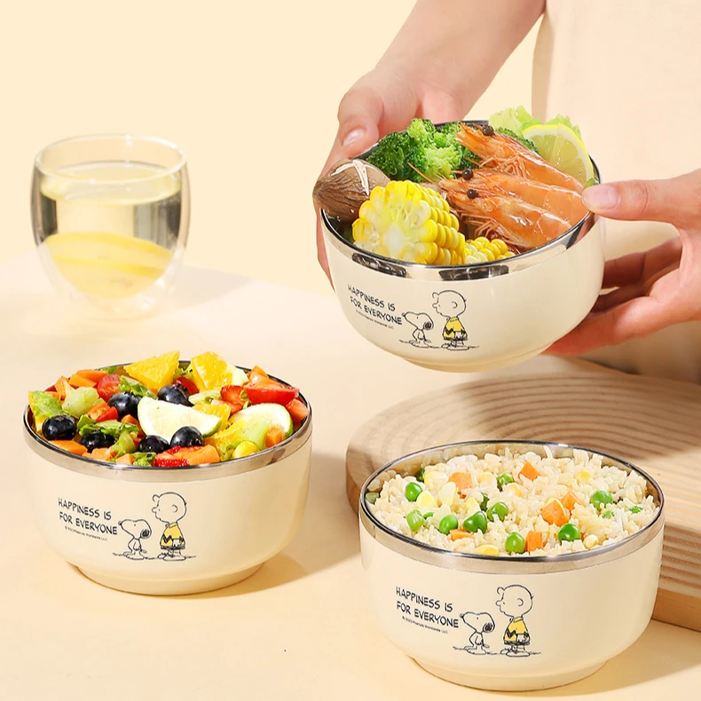 New Anime Snoopy Rice Bowl 316 Stainless Steel Household Peanuts Comics Peripherals Cute Children's Bowl Tableware Kids Gifts
New Anime Snoopy Rice Bowl 316 Stainless Steel Household Peanuts Comics Peripherals Cute Children's Bowl Tableware Kids Gifts