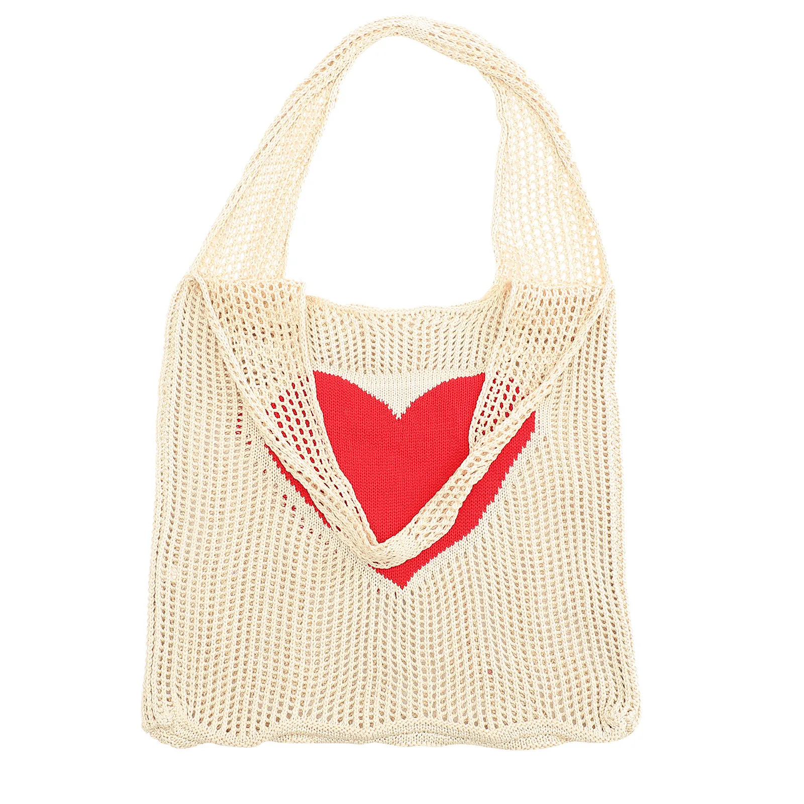 Reusable Mesh Grocery Bag Large Capacity Heart Pattern Knit Tote Bag Vegetable Fruit Shopping Carrying Pouch Lightweight
Reusable Mesh Grocery Bag Large Capacity Heart Pattern Knit Tote Bag Vegetable Fruit Shopping Carrying Pouch Lightweight