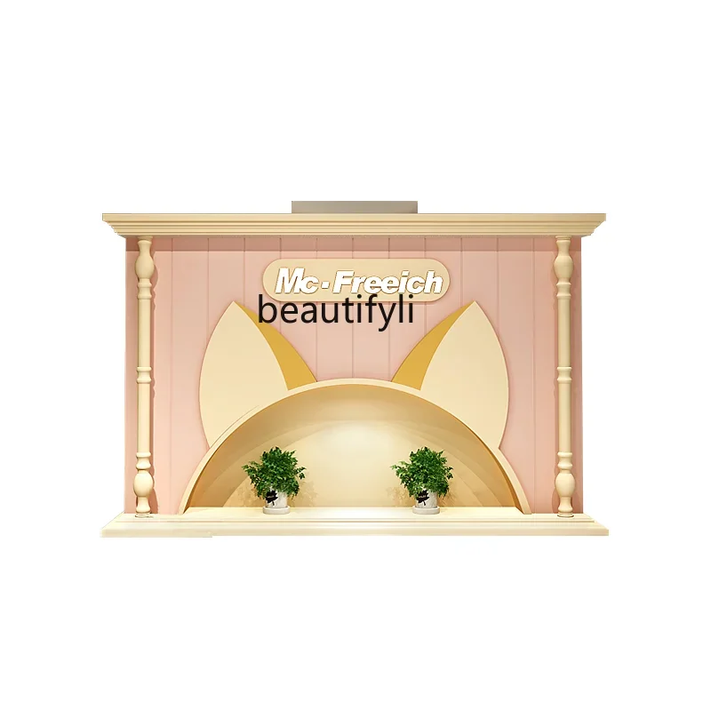 Creative Pet Shop Clothing Store Cashier Shop Small Custom Paint Counter 
Creative Pet Shop Clothing Store Cashier Shop Small Custom Paint Counter