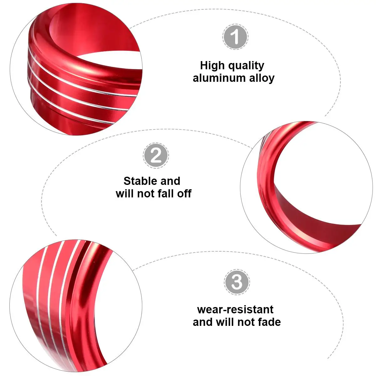 3pcs Air Knob Decorative Rings Air Condition Button Covers Aluminum Alloy Durable Car Interior Lightweight Easy Install
3pcs Air Knob Decorative Rings Air Condition Button Covers Aluminum Alloy Durable Car Interior Lightweight Easy Install