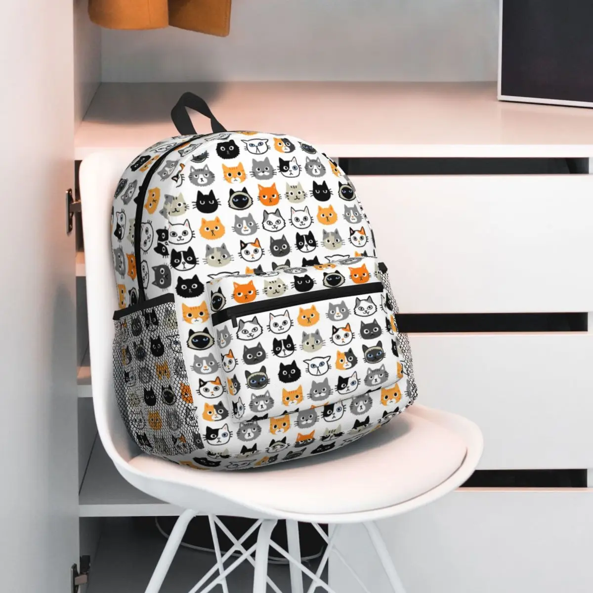 Assorted Cat Faces Cute Quirky Kitty Drawings Backpack Student BookBag Children School Bag Laptop Shoulder Bags for Men Women
Assorted Cat Faces Cute Quirky Kitty Drawings Backpack Student BookBag Children School Bag Laptop Shoulder Bags for Men Women