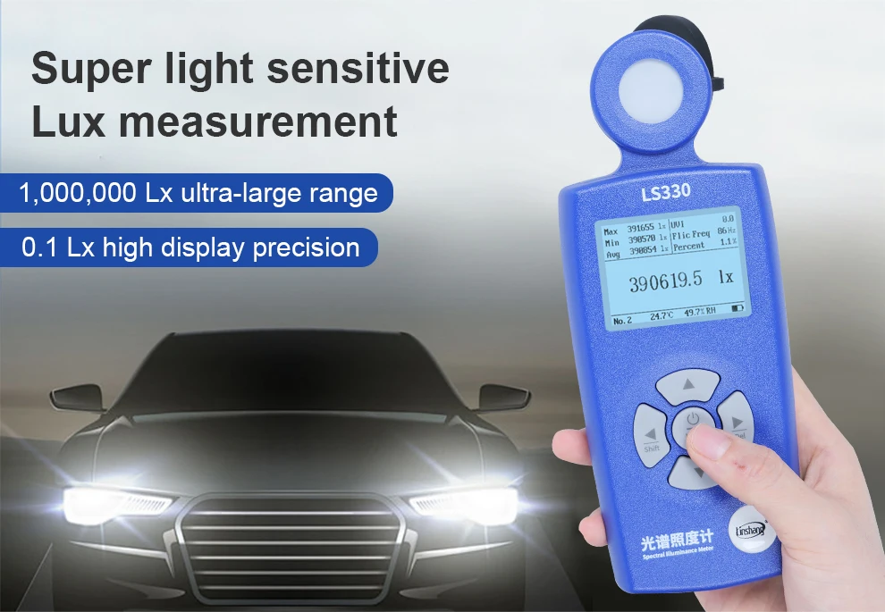 Hot Sale LS330 Spectral Illuminance Meter Uv Index High Precision Lux Meter For Automotive Bulb
Hot Sale LS330 Spectral Illuminance Meter Uv Index High Precision Lux Meter For Automotive Bulb