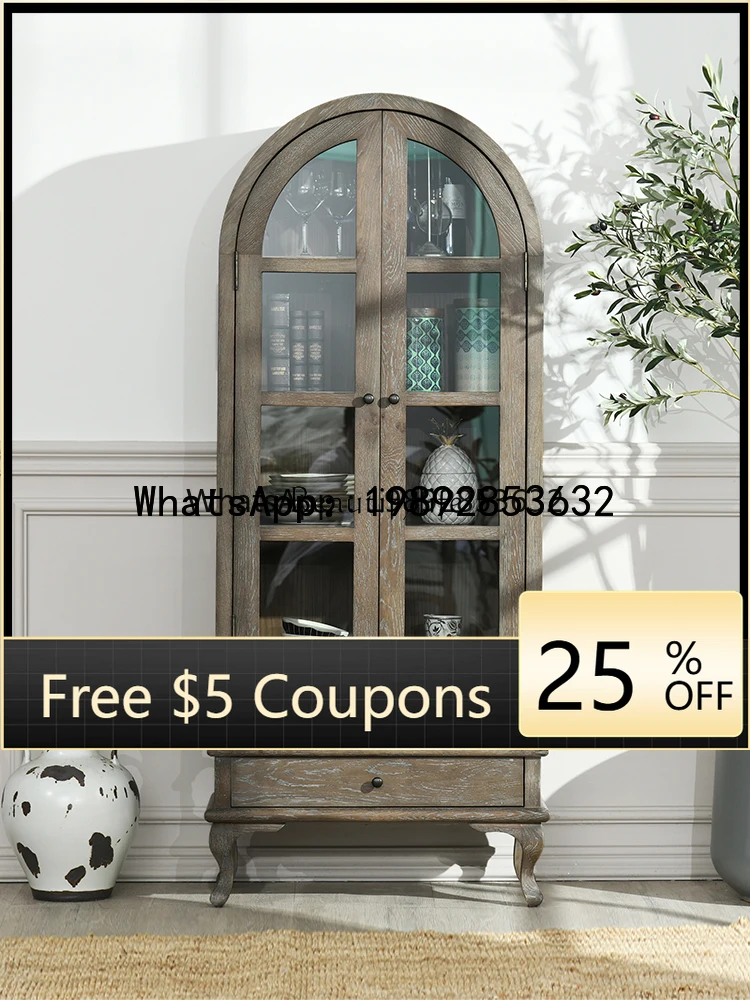 GZ American country white oak TV side cabinet display living room side wine cabinet
GZ American country white oak TV side cabinet display living room side wine cabinet