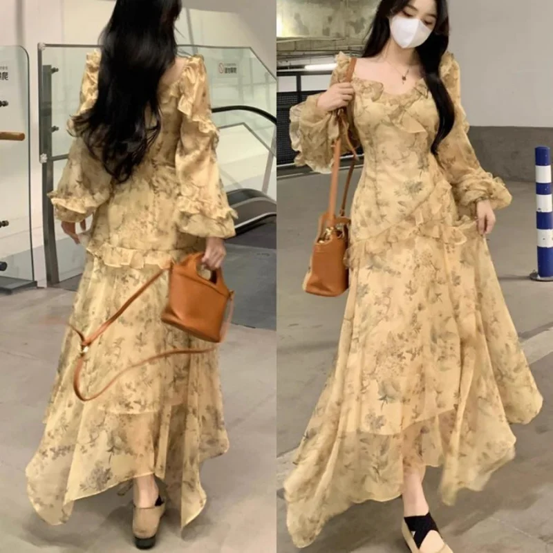 Spring and Autumn Design Sense Elegant Niche Tea Break Gentle Style Floral Dress for Women Waist Slimming Versatile Over-the-Kne
Spring and Autumn Design Sense Elegant Niche Tea Break Gentle Style Floral Dress for Women Waist Slimming Versatile Over-the-Kne