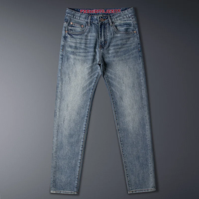 Модные элитные мужские джинсы в корейском стиле, лето 2024, новые эластичные брюки с маленькими штанинами 
Модные элитные мужские джинсы в корейском стиле, лето 2024, новые эластичные брюки с маленькими штанинами